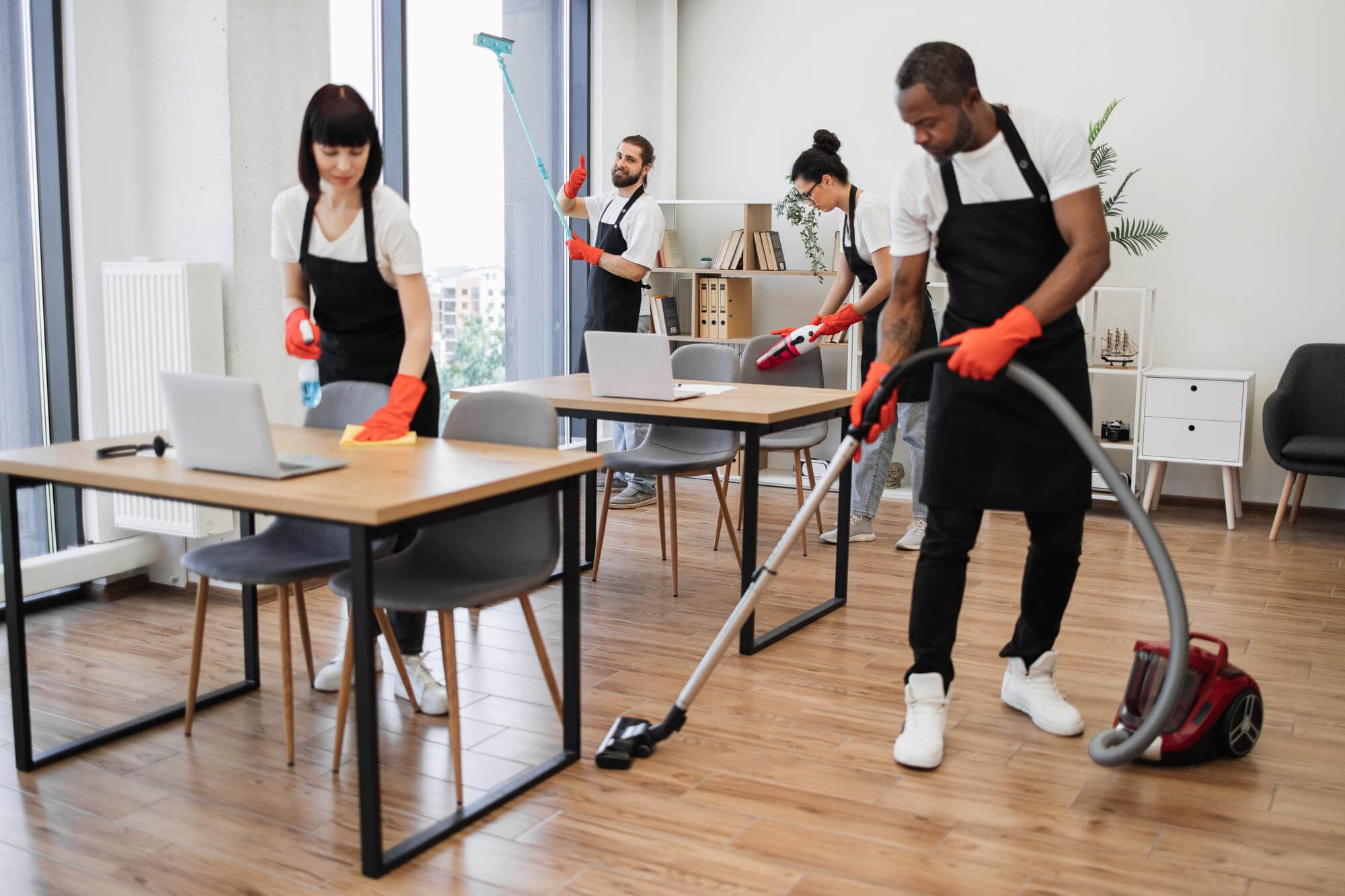 Legacy Clean staff performing professional office cleaning in South London with attention to detail and high-quality service.